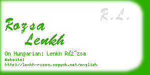 rozsa lenkh business card